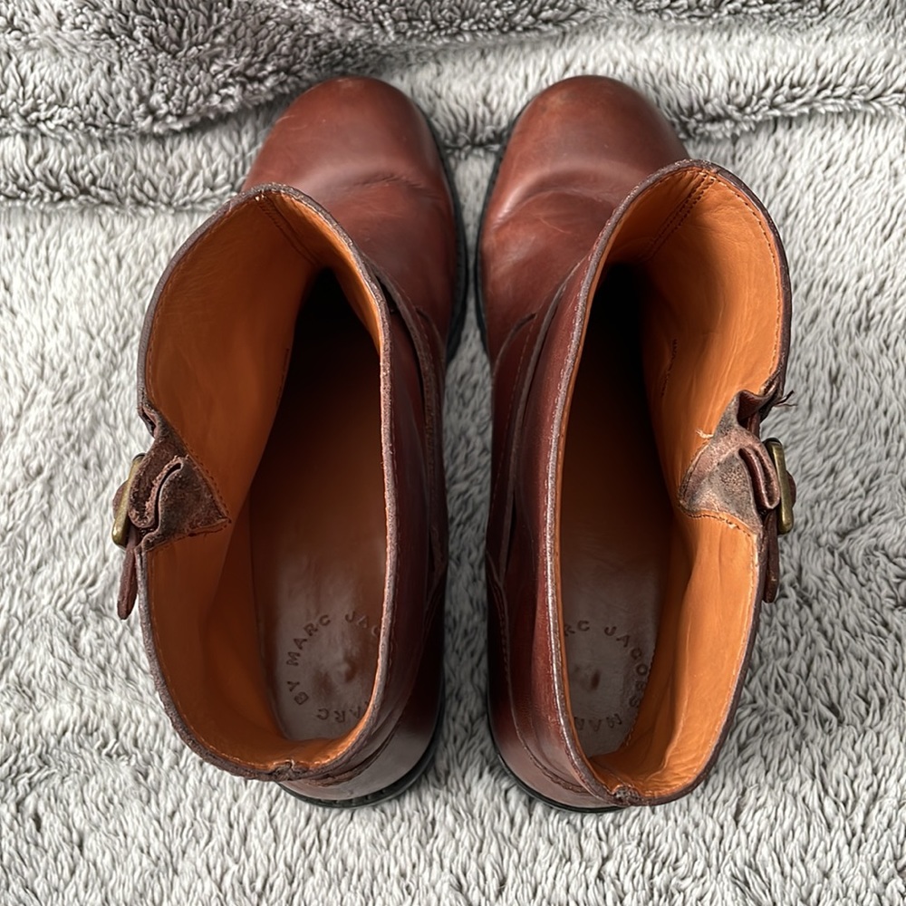 Marc by Marc Jacobs Brown Chunky Heel Boots - Picture 3 of 7